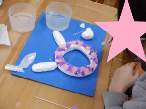 【フラワーリース作り】